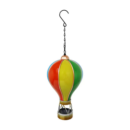 Montgolfière solaire arc-en-ciel – Lampe LED suspendue d'extérieur pour décoration de jardin, terrasse et porche