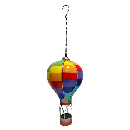 Montgolfière solaire Spectrum – Lampe LED suspendue d'extérieur pour décoration de jardin, terrasse et porche