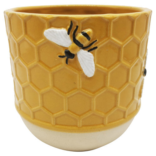Pot de fleurs en céramique en forme d'abeille - Décoration de jardin