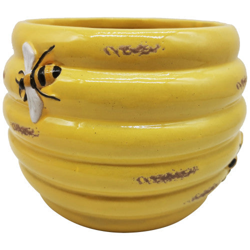 Pot de fleurs en céramique en forme d'abeille - Décoration de jardin