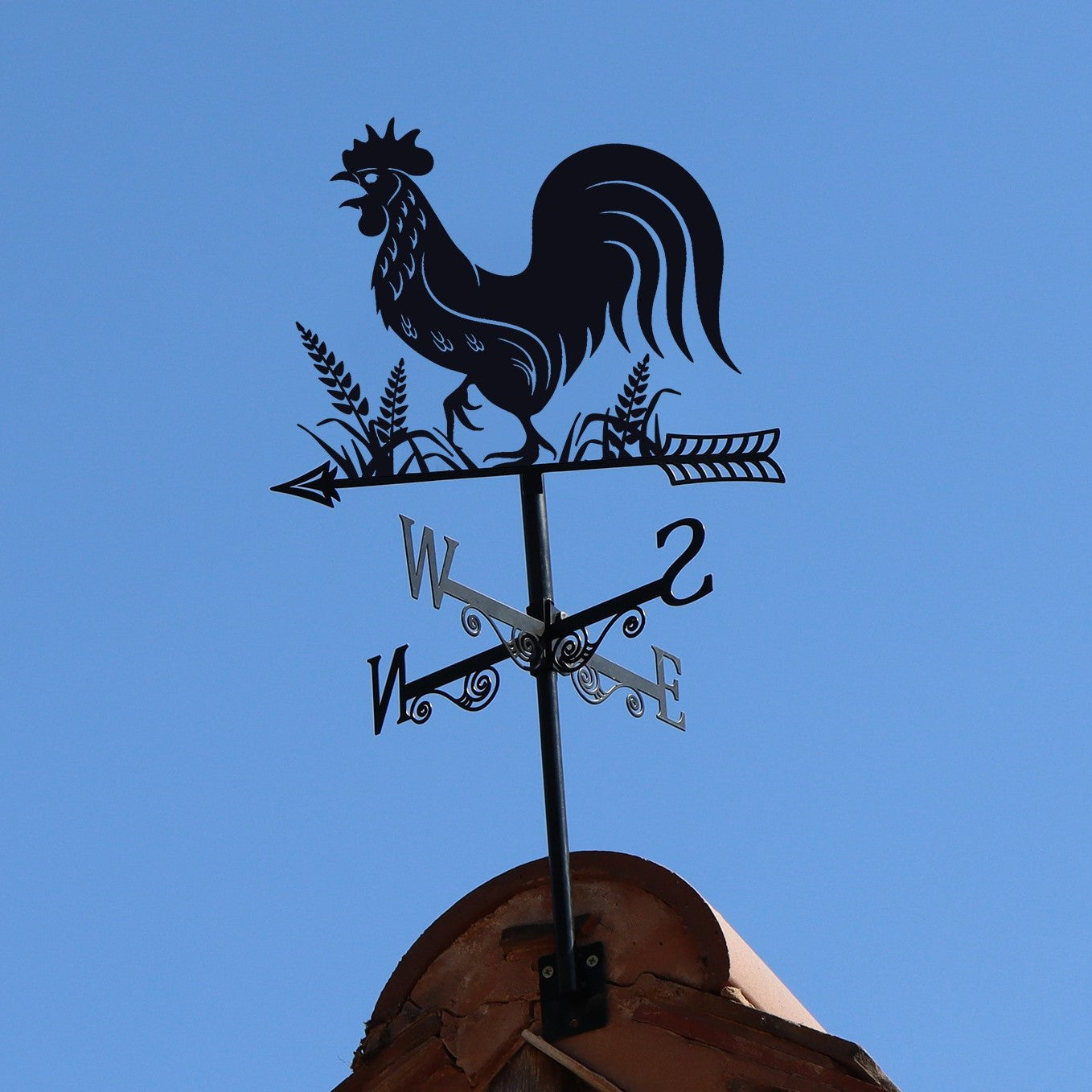 Girouette en métal en forme de coq