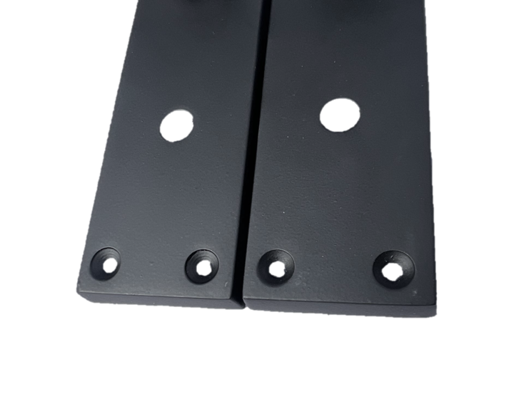 Poignées de porte droites pour baignoire - Noir mat 150 x 40 mm