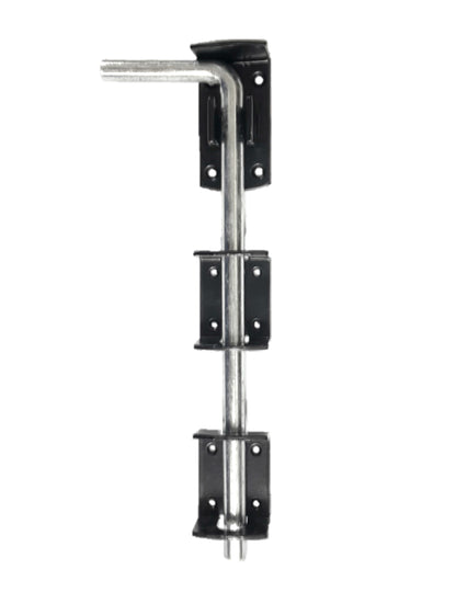 Verrou rabattable 12" 15" 18" 24" PORTAIL GARAGE ROBUSTE Abri de jardin robuste Noir et zinc