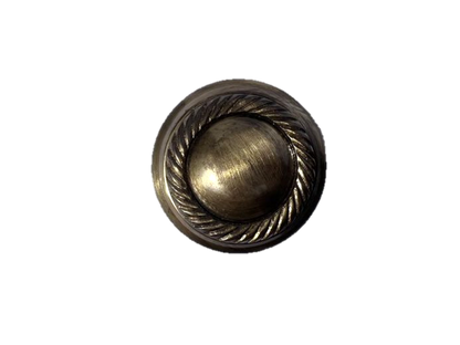 Boutons de porte géorgiens en corde antique, mortaise intérieure, diamètre 63 mm, rosace