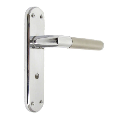 SALLE DE BAIN WC Poignée de porte Nickel satiné et Chrome Mitred Intérieur WC