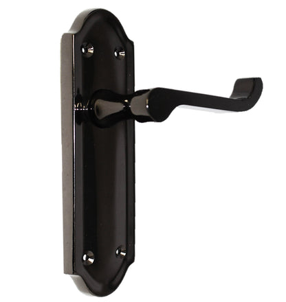 Loquet de porte Ashford à levier à défilement - Pack de loquets en nickel noir