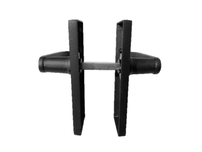 Poignées de porte à loquet droit - Noir mat 120 x 40 mm