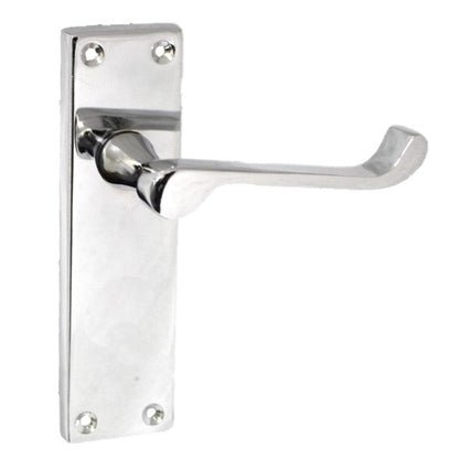 Poignées de porte victoriennes à levier et à volutes - Chrome 150 x 40 mm