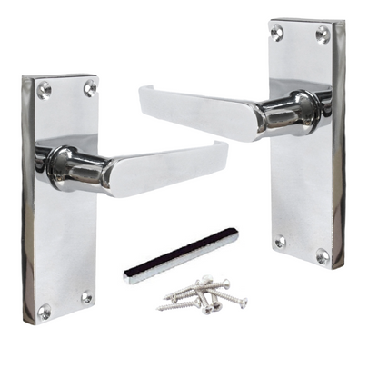 Poignées de porte multi-packs à levier droit style victorien - Chrome, 1/4/6 paires