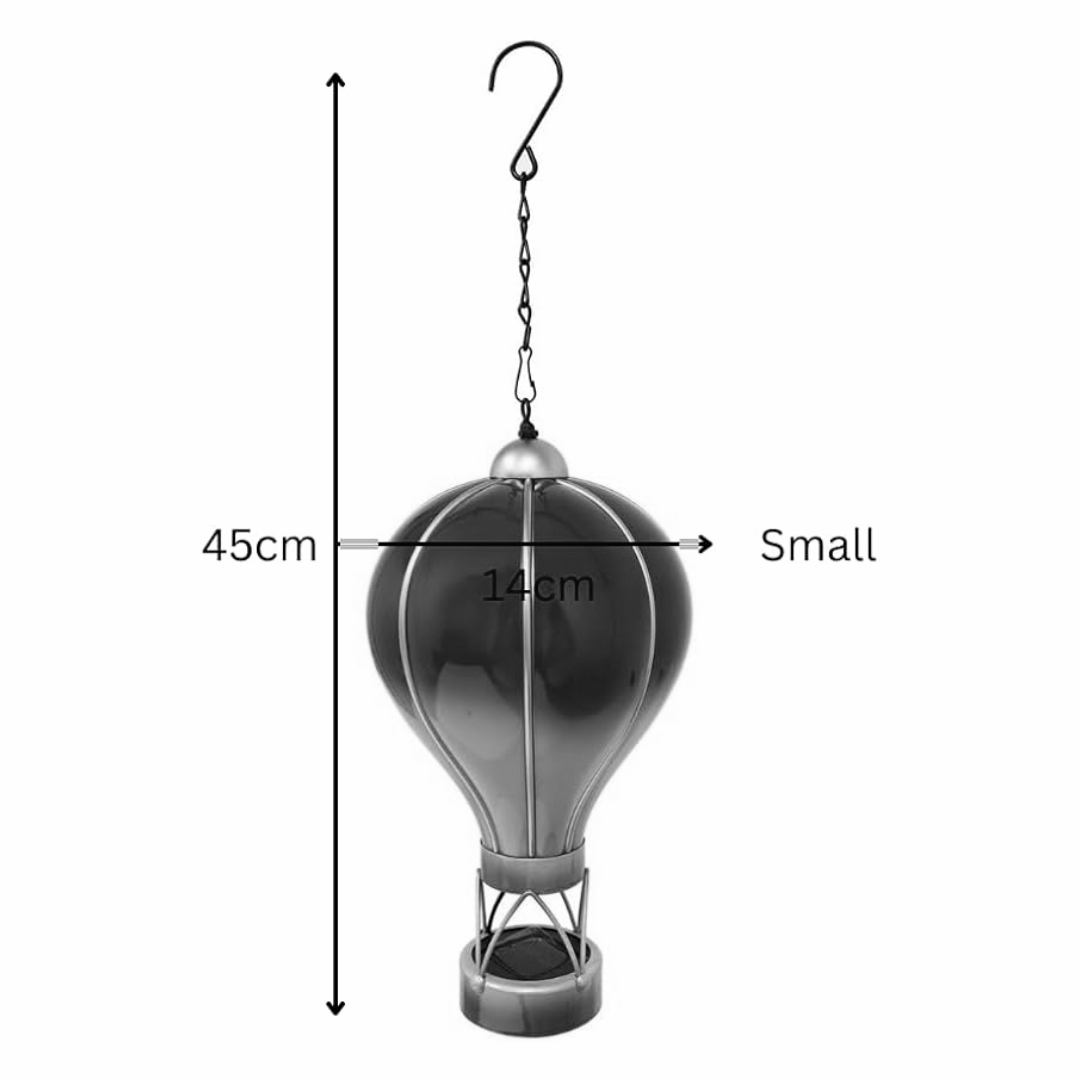 Montgolfière solaire Aurora – Suspension LED d'extérieur pour décoration de jardin, terrasse et porche