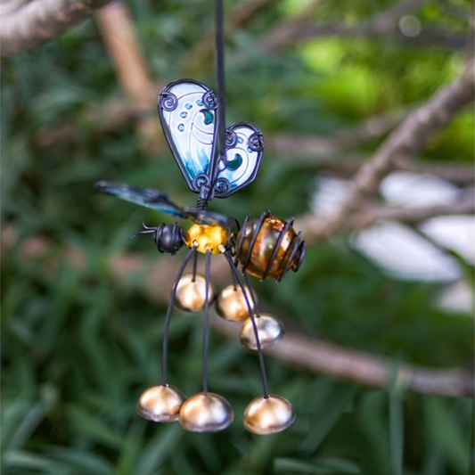 Clochettes fantaisie en forme d'abeille à ailes de verre