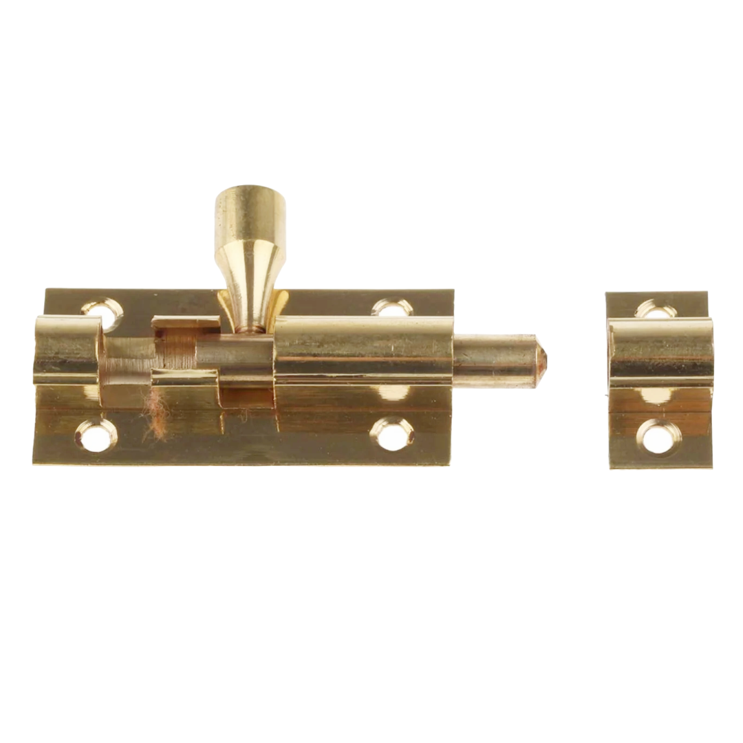Serrure à pêne cylindrique en laiton de 7,6 cm (3 po) à glissière - Verrouillage de porte de sécurité avec vis - PACK MULTIPLE