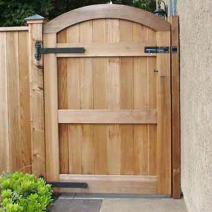 Paire de verrous Brenton 4/6/8 pouces - Noir et zinc - Porte de jardin robuste pour abri de jardin