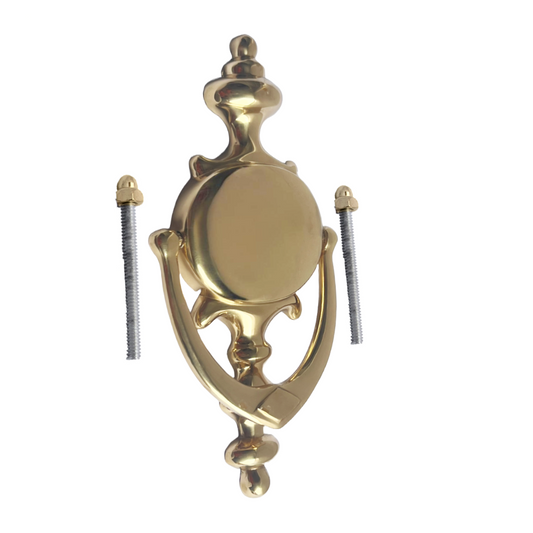 Heurtoir de porte Champion 7" en laiton massif doré, style victorien, pour porte d'entrée