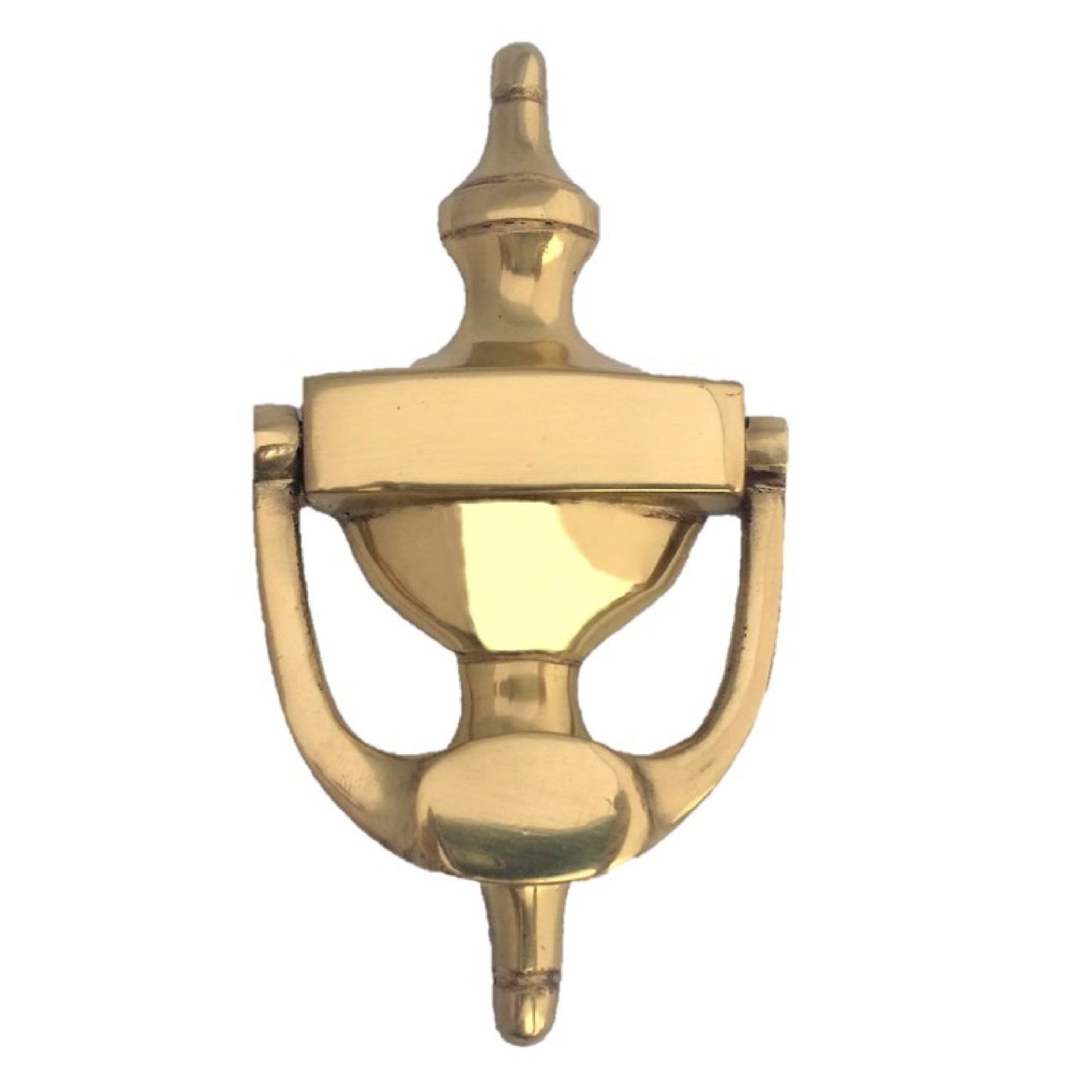 Heurtoir de porte victorienne en laiton massif doré de 15 cm, style urne, pour porte d'entrée victorienne