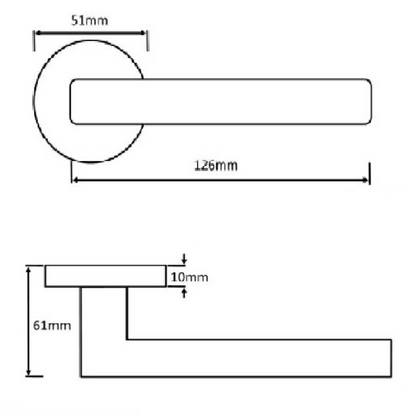 Poignées de porte Indiana à levier sur rosace Duo - Pack de loquets chromés satinés 125 mm