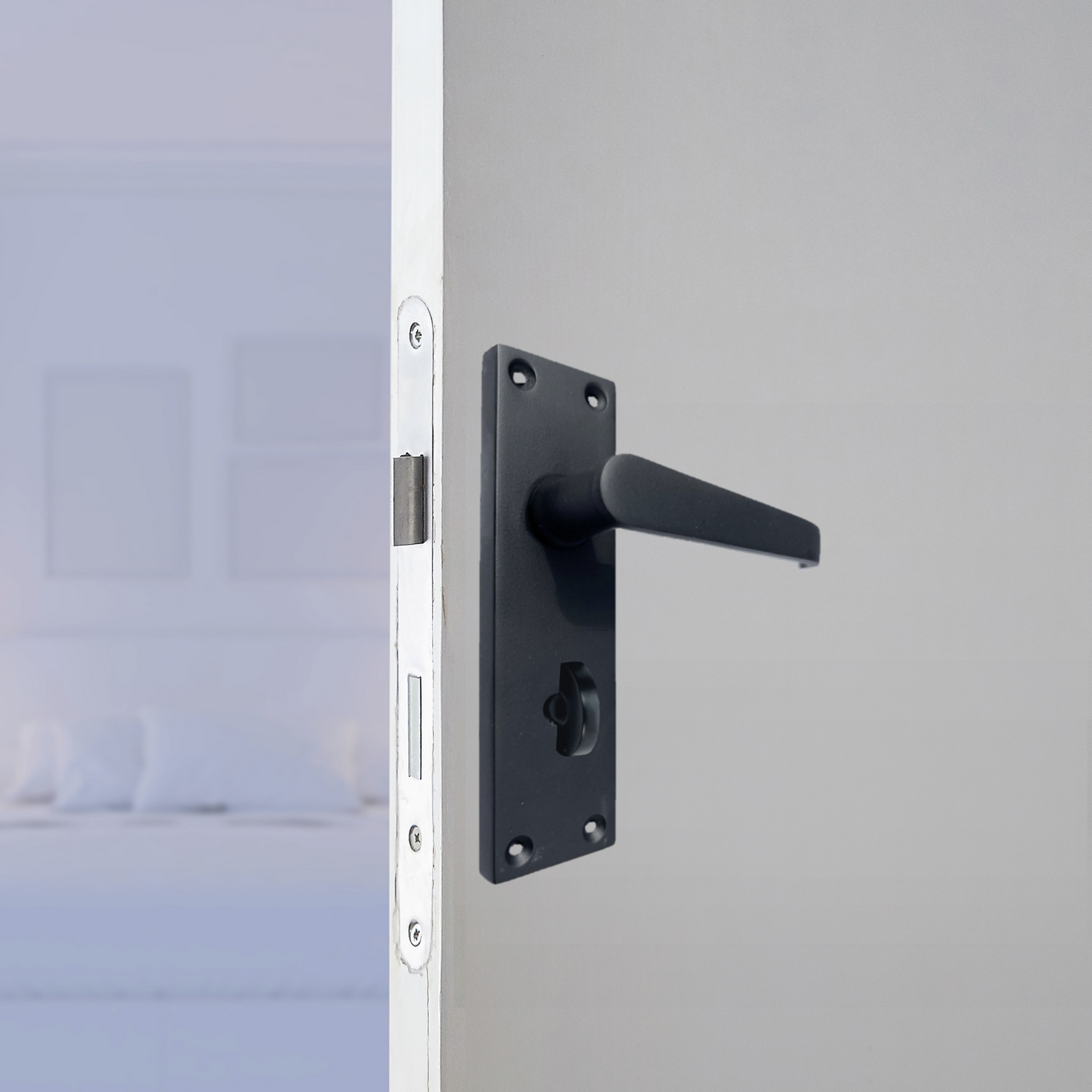 Poignées de porte droites pour baignoire - Noir mat 150 x 40 mm