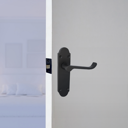 Loquet de porte Epsom à levier style victorien - Pack noir mat