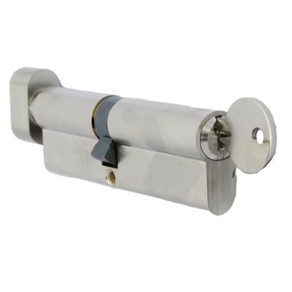 Serrure à cylindre européenne Dale nickelée 45T/55 (100 mm)
