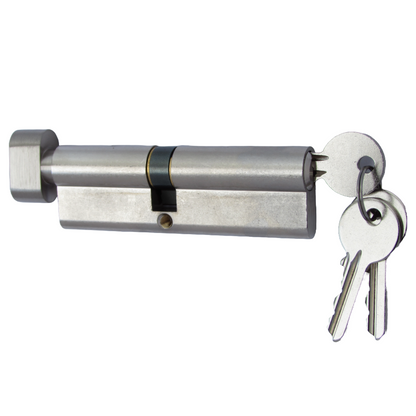 Serrure à cylindre européenne Dale nickelée 45T/55 (100 mm)