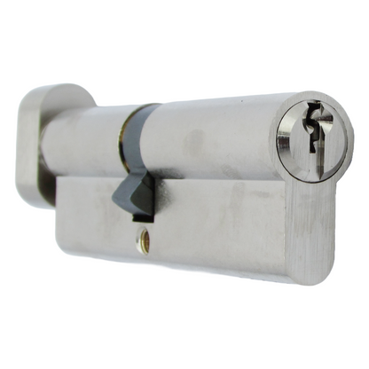 Serrure à cylindre européenne Dale nickelée 45T/55 (100 mm)