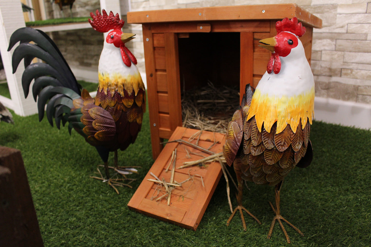 Coq en métal de basse-cour