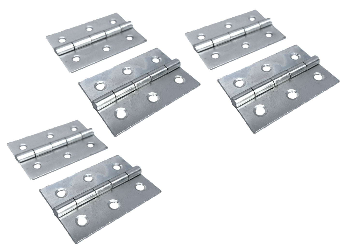 Charnières de porte nickelées de 75 mm (3 po) - Pack multiple