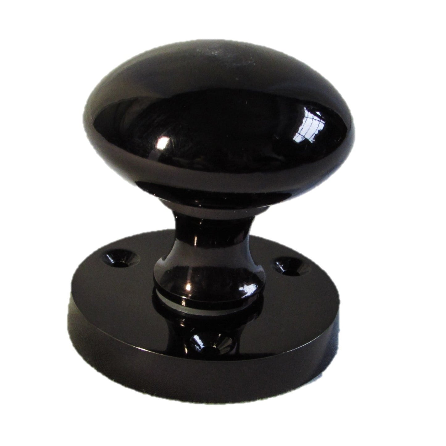 Lot de 1/4/6 paires de boutons de porte ronds style victorien à mortaise, nickel noir