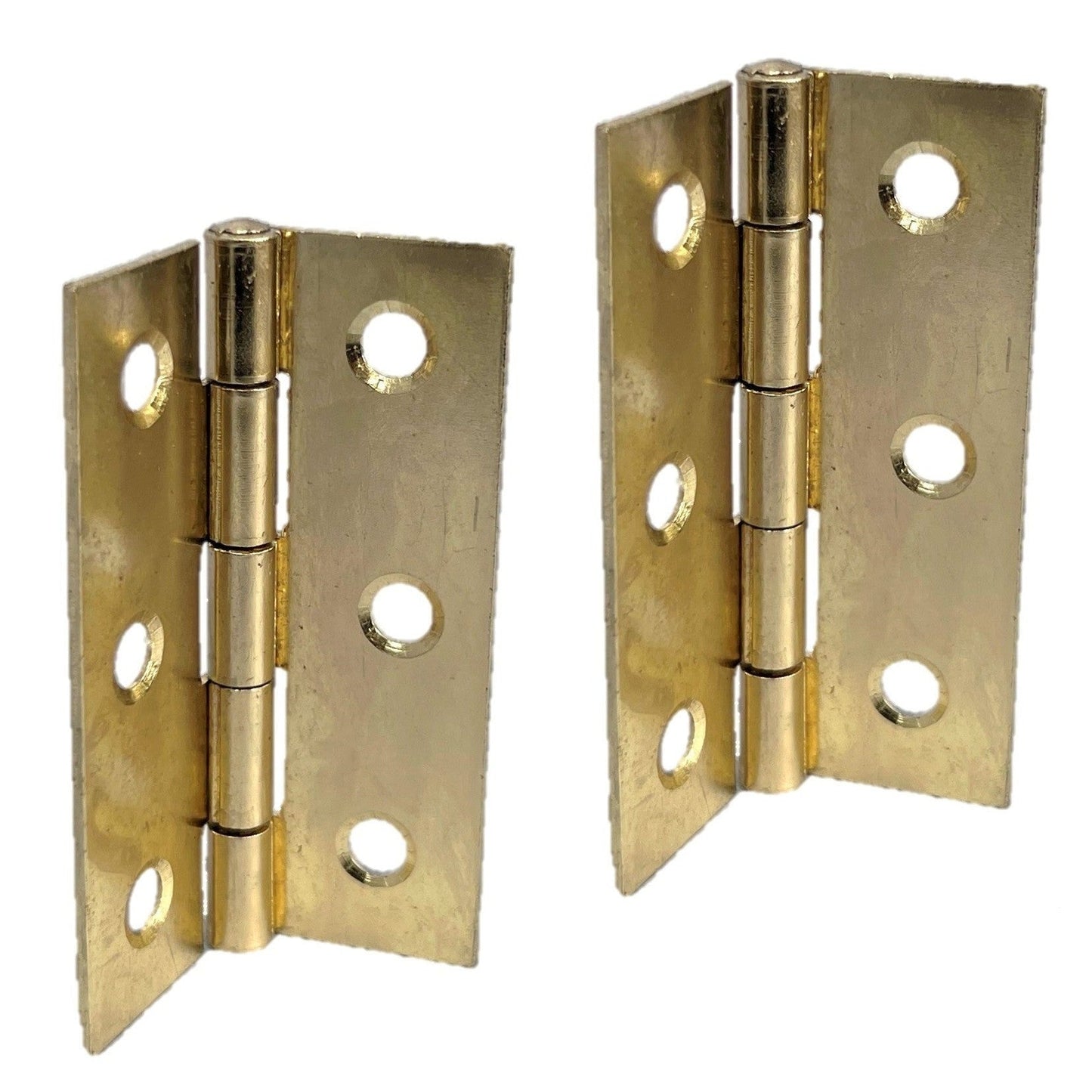 CHARNIÈRES À BOUT 75 mm (3 po) - Charnières de porte plaquées laiton - tailles de paquets multiples