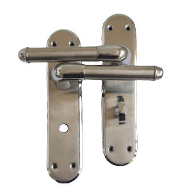 Poignées de porte intérieures CHROME Satin Duo SALLE DE BAIN WC Marina Deluxe Moderne