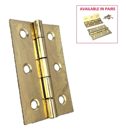 CHARNIÈRES À BOUT 75 mm (3 po) - Charnières de porte plaquées laiton - tailles de paquets multiples