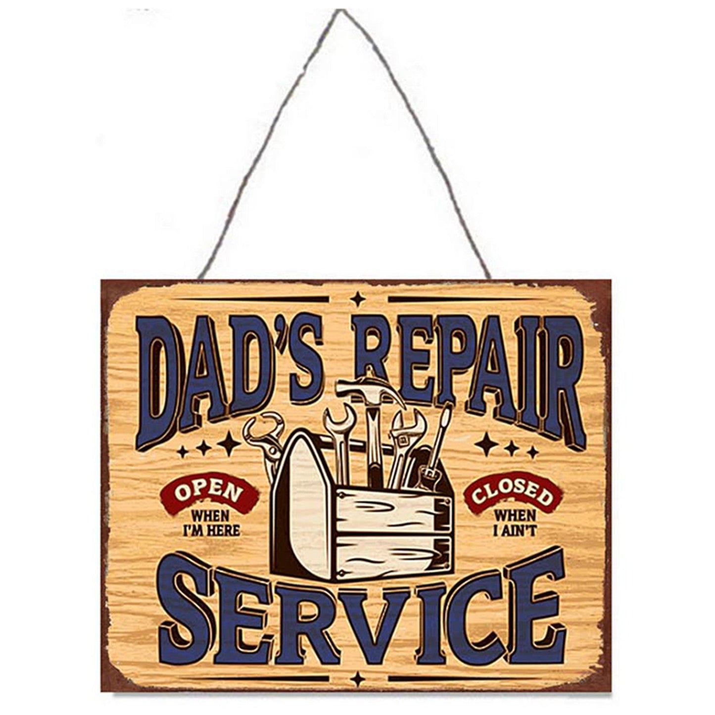 Plaque de réparation du service de papa