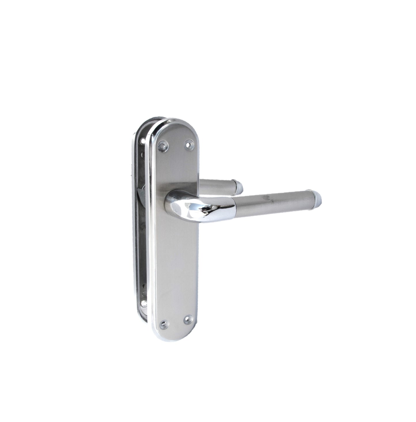 Poignées de porte chromées satinées bicolores Marina Deluxe, lot de 1/5/10 paires