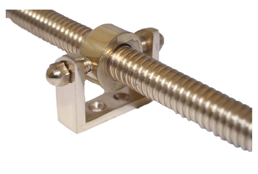 Vérin à vis pour fenêtre de toit finition laiton 300 mm