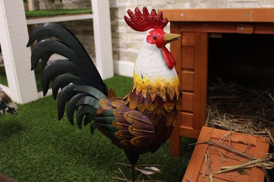 Coq en métal de basse-cour
