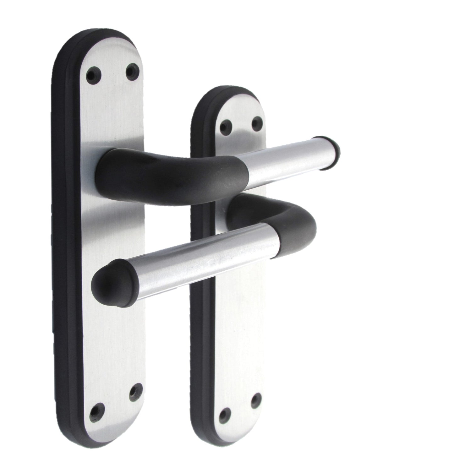 Poignées de porte noires mates - Loquet à levier intérieur satiné Marina Deluxe Modern