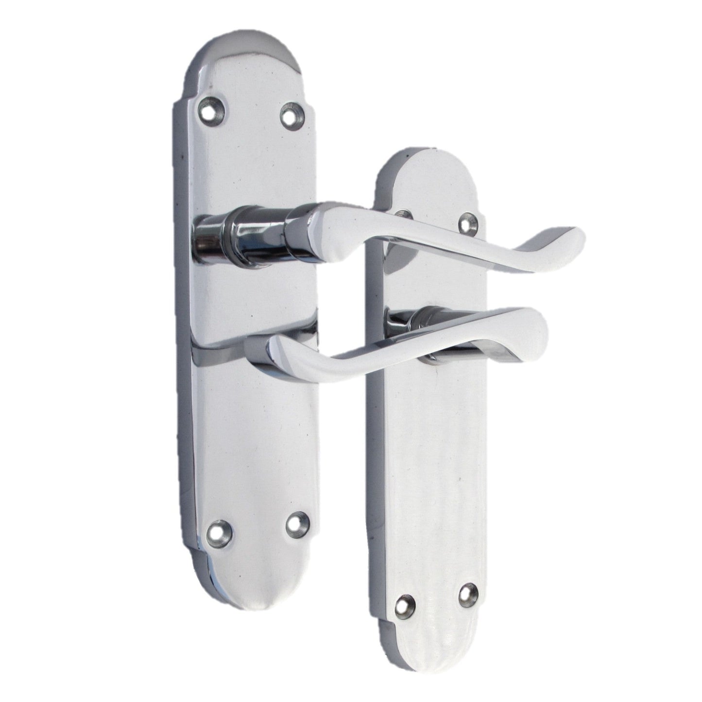 Loquet de porte Epsom à levier à volutes victorienne - Charnières chromées 
