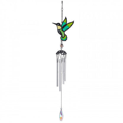 Carillon à vent colibri effet vitrail