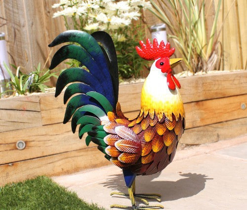 Coq en métal de basse-cour