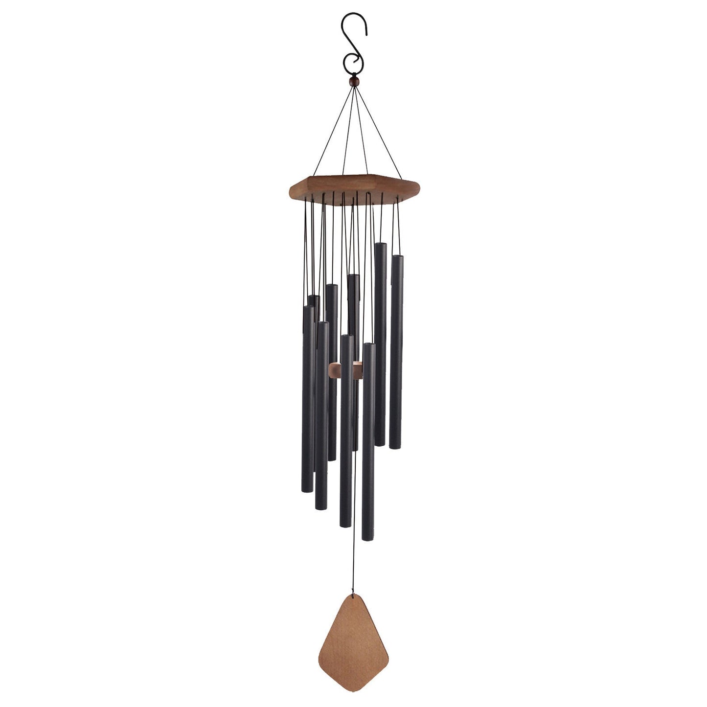 Carillon musical à vent - 28" noir et chrome