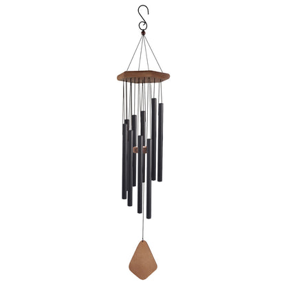 Carillon musical à vent - 28" noir et chrome