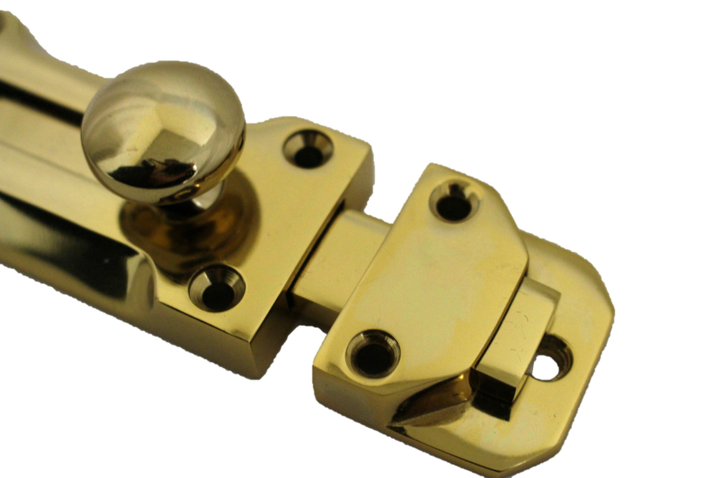 Paire de verrous de porte à pêne plat en laiton de 4" et 6"