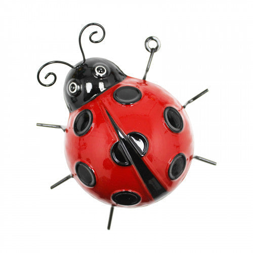 Décoration murale en métal coccinelle