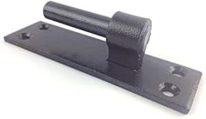 2 crochets de portail robustes pour supports de charnière de portail à bande, goupille de 16 mm, noir