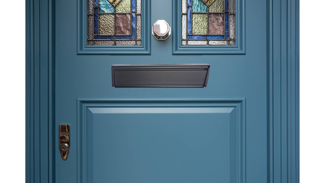 Boîte aux lettres de 12 pouces, boîte aux lettres de porte, noire