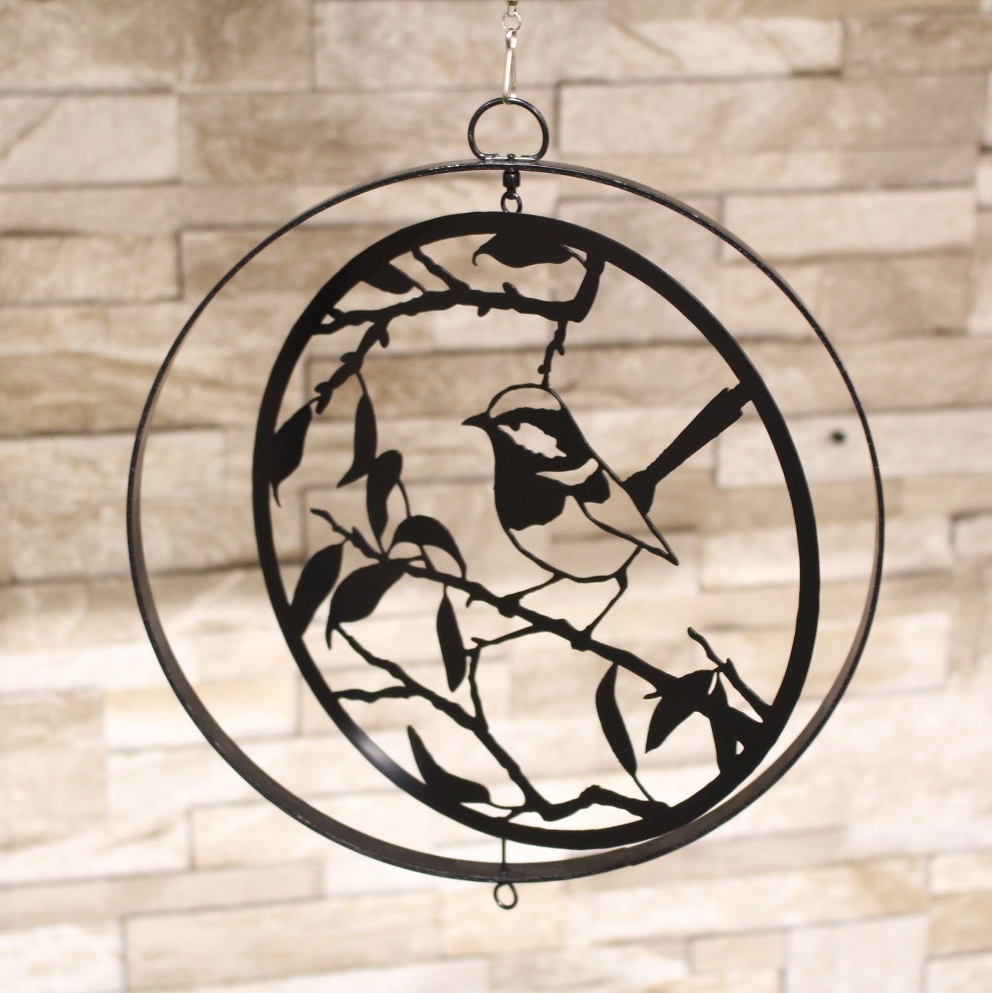Tourniquet à suspendre en forme de silhouette d'oiseau - Bronze noir