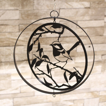 Tourniquet à suspendre en forme de silhouette d'oiseau - Bronze noir