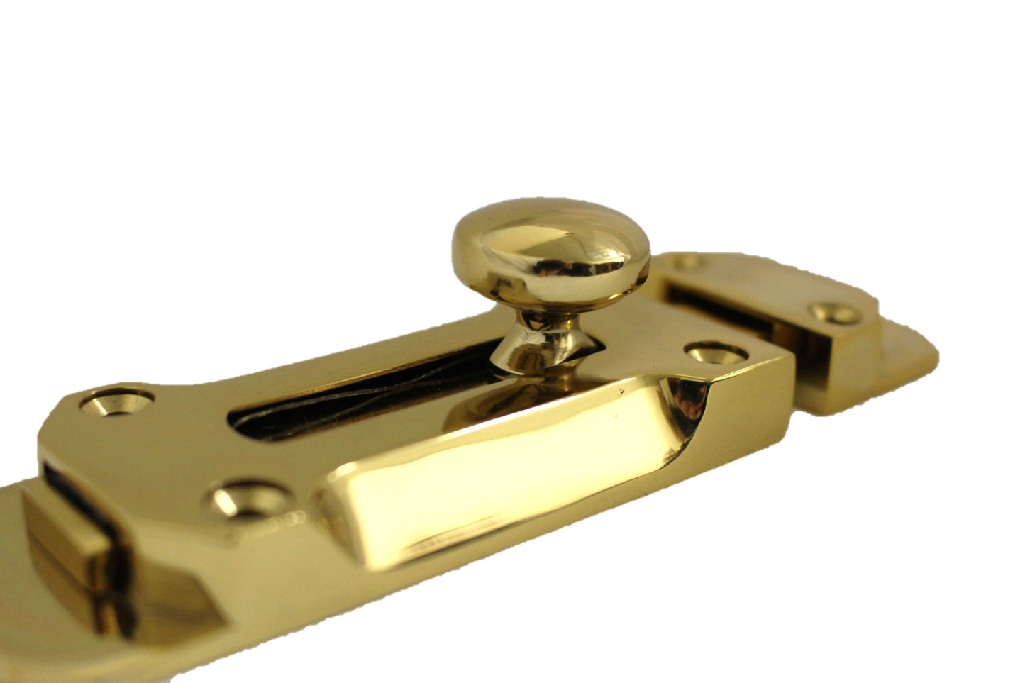 Paire de verrous de porte à pêne plat en laiton de 4" et 6"