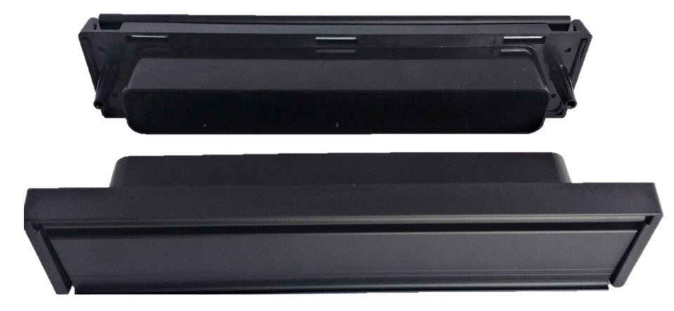 Boîte aux lettres de 12 pouces, boîte aux lettres de porte, noire