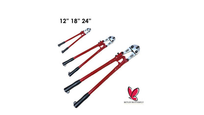 Coupe-boulons robustes de 12", 18" et 24" pour câble, chaîne, fil, cadenas